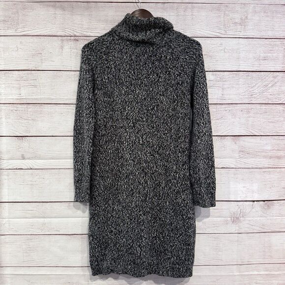 Hobbs London Black White Pullover Sweater Dress Size US 4 Turtleneck Cotton - Picture 2 of 9